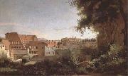 View of the Colosseum from the Farnese Gardens (mk09) Jean Baptiste Camille  Corot